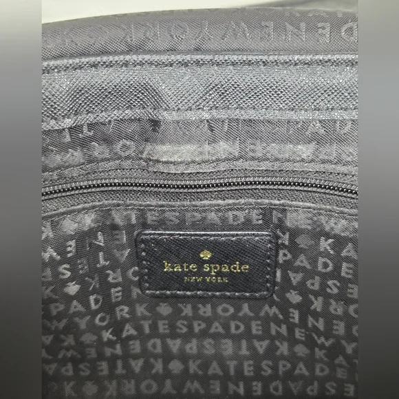 Kate Spade New York Black Shoulder Bag with Gold Chain – - Picture 9 of 15